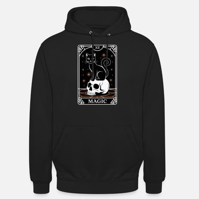 Magic Cat: Tarot Vibe - Unisex Hoodie - black