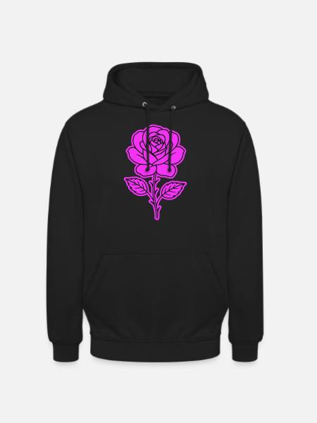 Rose Contour - Unisex Hoodie - black