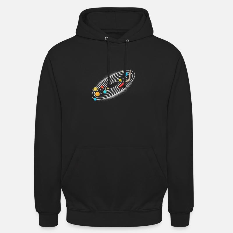 Univers Système Solaire - Sweat-shirt à capuche unisexe - noir