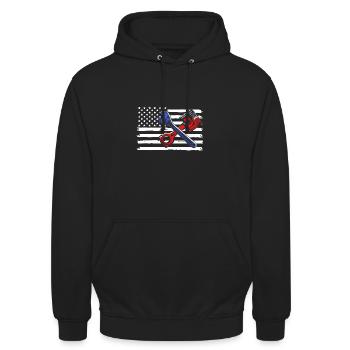 Autofahrer - Unisex Hoodie - Schwarz - Vorne - Alina (178cm) & Michal (187cm)
