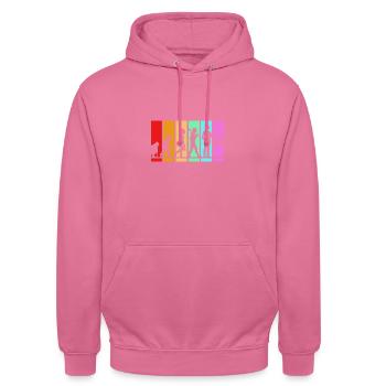 3D Druck - Unisex Hoodie - Pink - Vorne - Alina (178cm) & Michal (187cm)