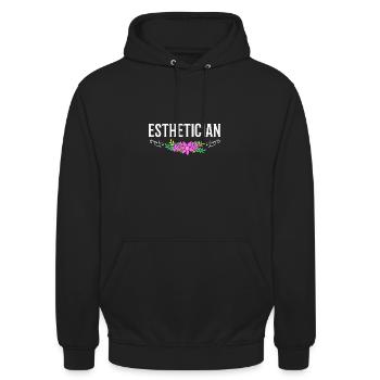 Kosmetikerin - Unisex Hoodie - Schwarz - Vorne - Alina (178cm) & Michal (187cm)