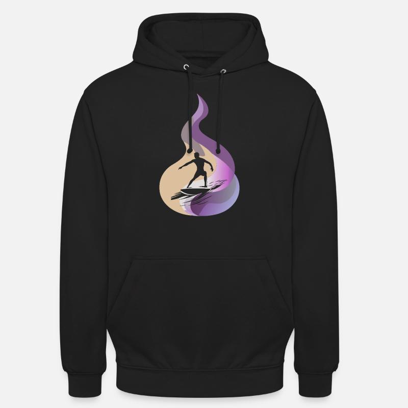 Surfeurs Hawaï - Sweat-shirt à capuche unisexe - noir