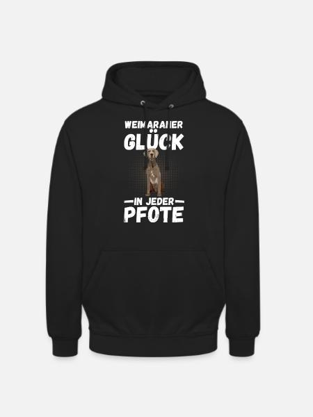 Braque de Weimar chien - Sweat-shirt à capuche unisexe - noir