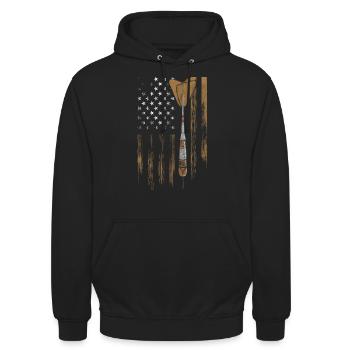 Dartspieler Spaß Ziel Kneipe - Unisex Hoodie - Schwarz - Vorne - Alina (178cm) & Michal (187cm)