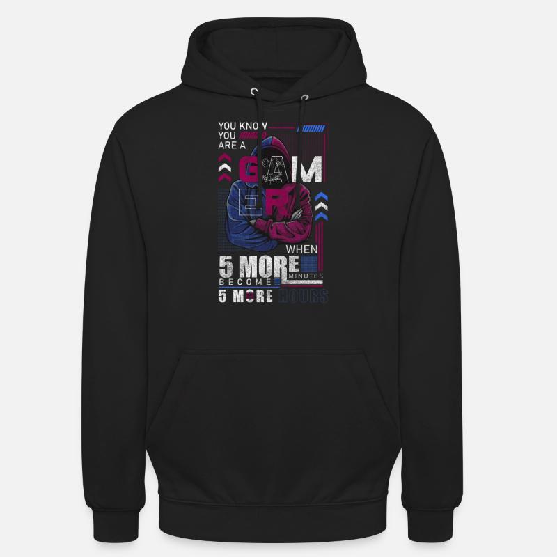Manette de jeu Gaming Nerd - Sweat-shirt à capuche unisexe - noir