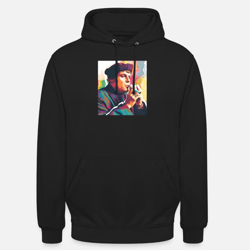 Martin Luther Rauchend - Unisex Hoodie - Schwarz