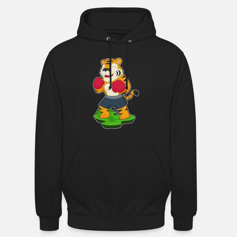Tiger Boxer Boxhandschuhe Boxen - Unisex Hoodie - Schwarz