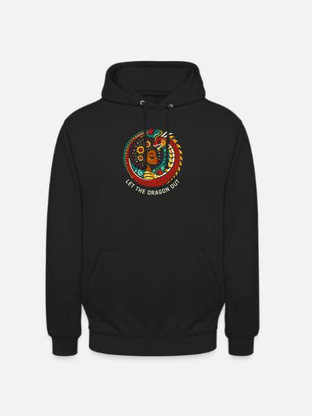 Let the dragon out - Unisex Hoodie - black