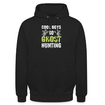 Geisterjagd Ghost Hunting - Unisex Hoodie - black - Front - Alina (178cm) & Michal (187cm)