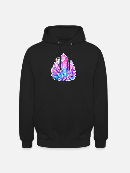 Farbenreiche Kristallträume - Unisex Hoodie - Schwarz