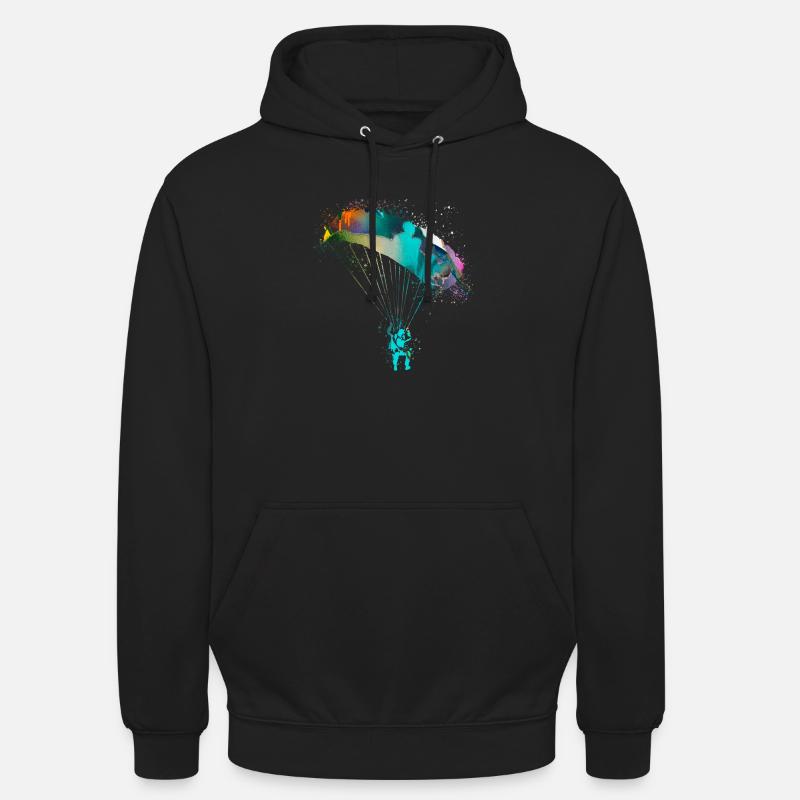 Parachute,Parachute,Graffiti,Parapente - Sweat-shirt à capuche unisexe - noir