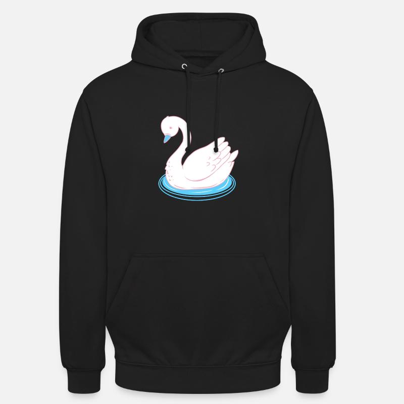 Cygne trans Pride - Sweat-shirt à capuche unisexe - noir