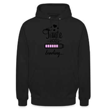 tante 2023 2f 18 - Unisex Hoodie - Schwarz - Vorne - Alina (178cm) & Michal (187cm)