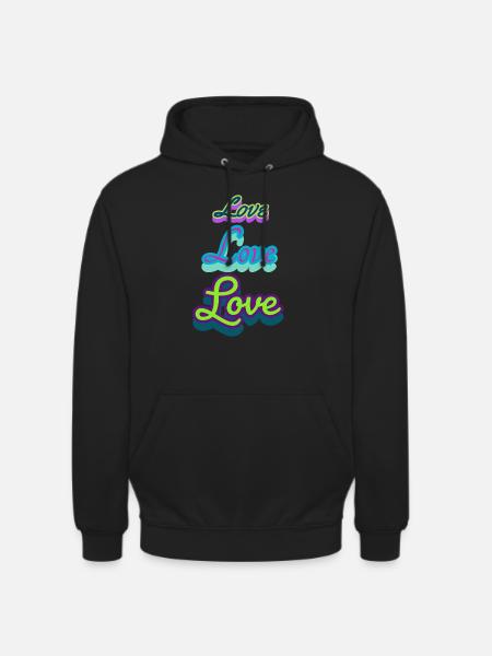 Love Love Love - Unisex Hoodie - Schwarz