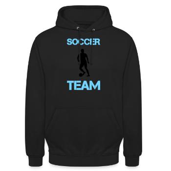 Soccer Player Team - Unisex Hoodie - black - Front - Alina (178cm) & Michal (187cm)