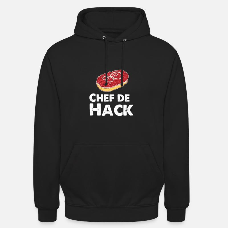 Chef de Hack Mett Mettbrötchen - Sweat-shirt à capuche unisexe - noir