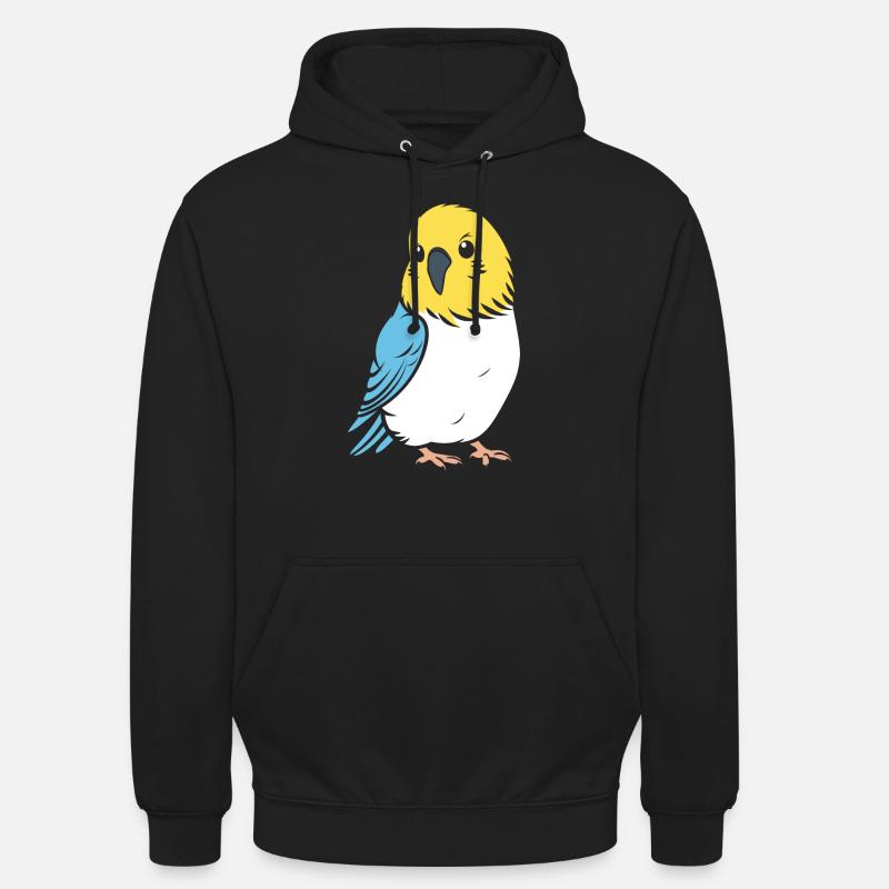 Mignonne petite perruche - Sweat-shirt à capuche unisexe - noir