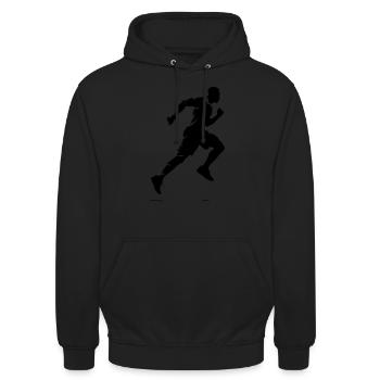 Runner in Action - Unisex Hoodie - Schwarz - Vorne - Alina (178cm) & Michal (187cm)