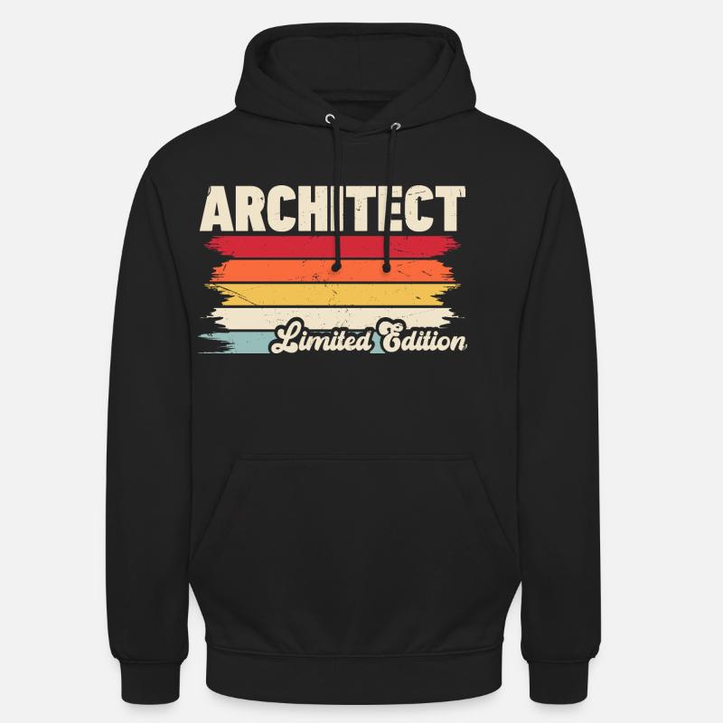 Architecte - Sweat-shirt à capuche unisexe - noir