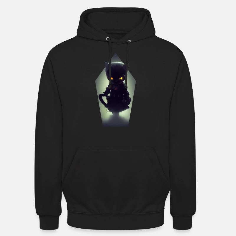 Chat maléfique - Sweat-shirt à capuche unisexe - noir