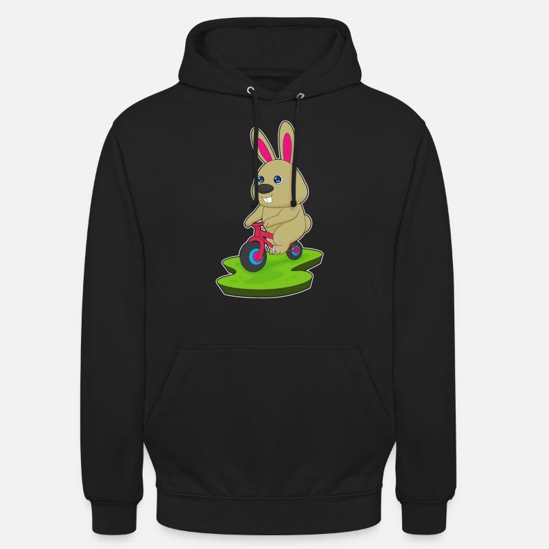 Lapin Vélo - Sweat-shirt à capuche unisexe - noir