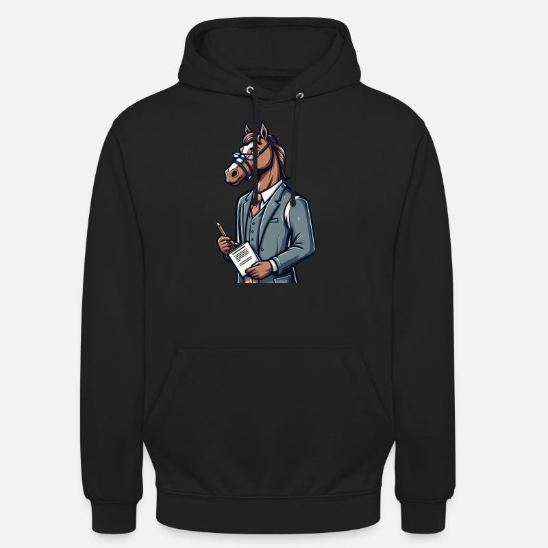 Professeur de cheval mignon - Sweat-shirt à capuche unisexe - noir