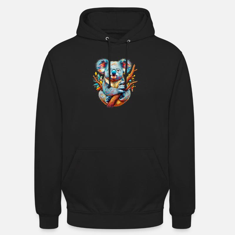 Koala - Sweat-shirt à capuche unisexe - noir