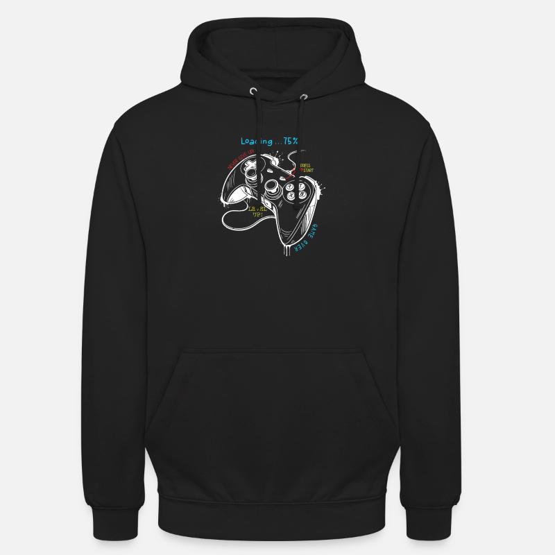 Retro Gaming Style Controller Art - Unisex Hoodie - black
