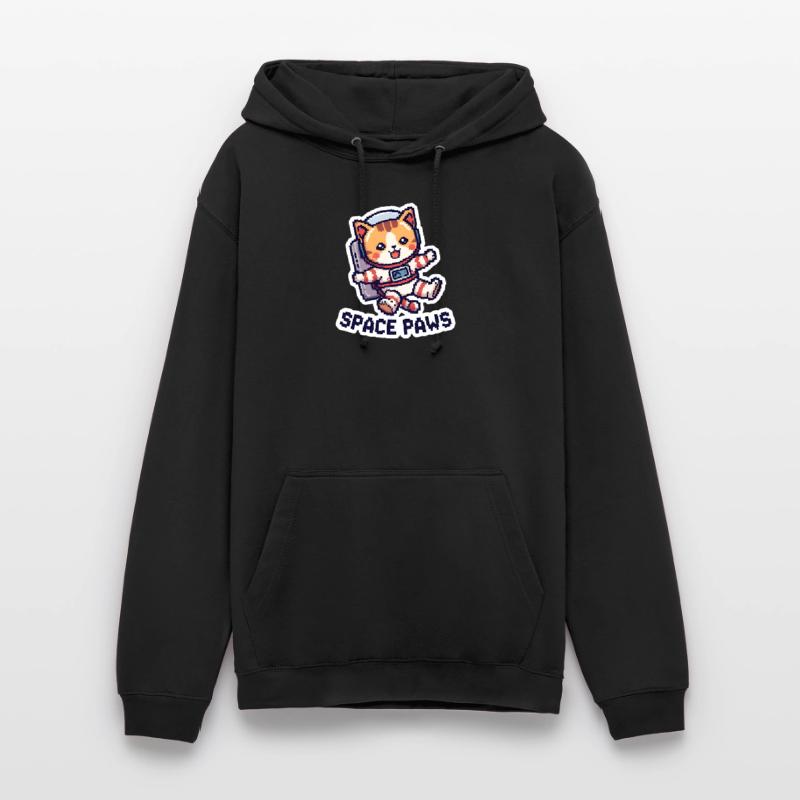Space Paws – Chat pixel dans l’espace Sweat-shirt à capuche unisexe