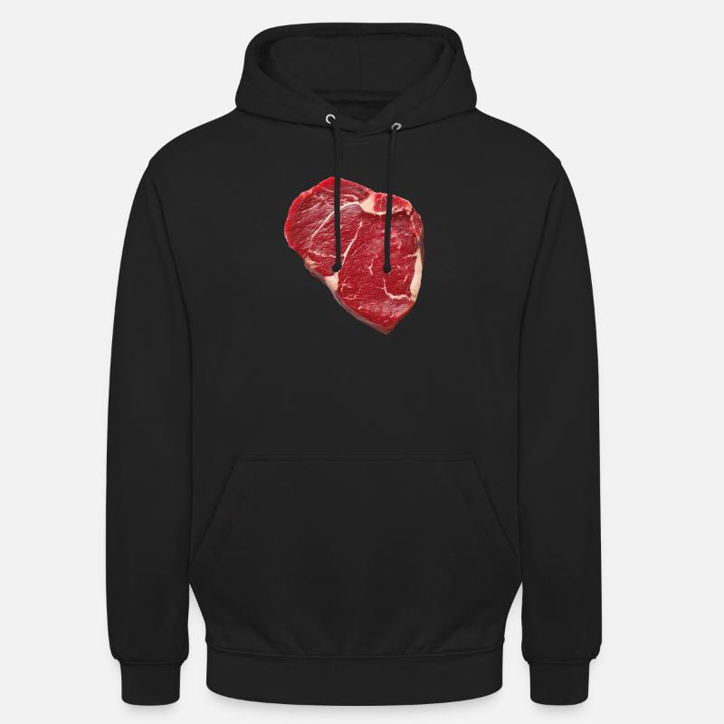 Bifteck - Sweat-shirt à capuche unisexe - noir