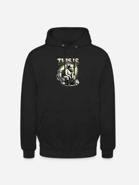 C’est de l’humour de toilettes à la connerie - Sweat-shirt à capuche unisexe - noir