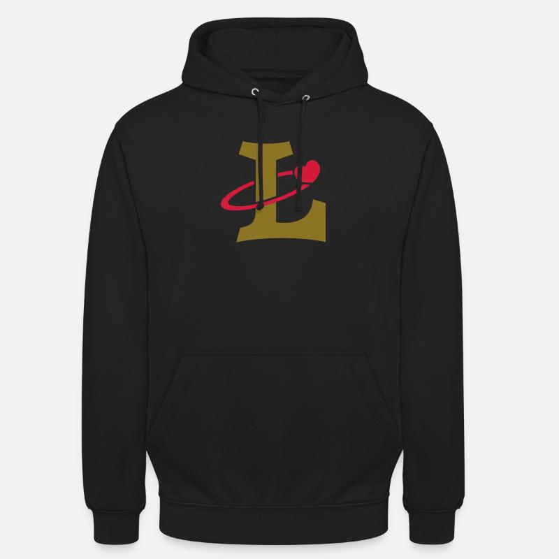 "L" Herz-Orbit - Unisex Hoodie - Schwarz