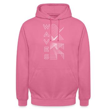 Waves Waveform Audio Analog Design Modular Gift - Unisex Hoodie - pink - Front - Alina (178cm) & Michal (187cm)