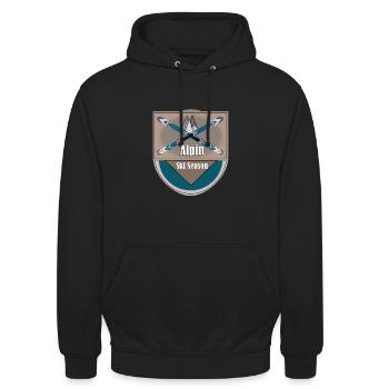 Alpine Ski Season - Unisex Hoodie - black - Front - Alina (178cm) & Michal (187cm)