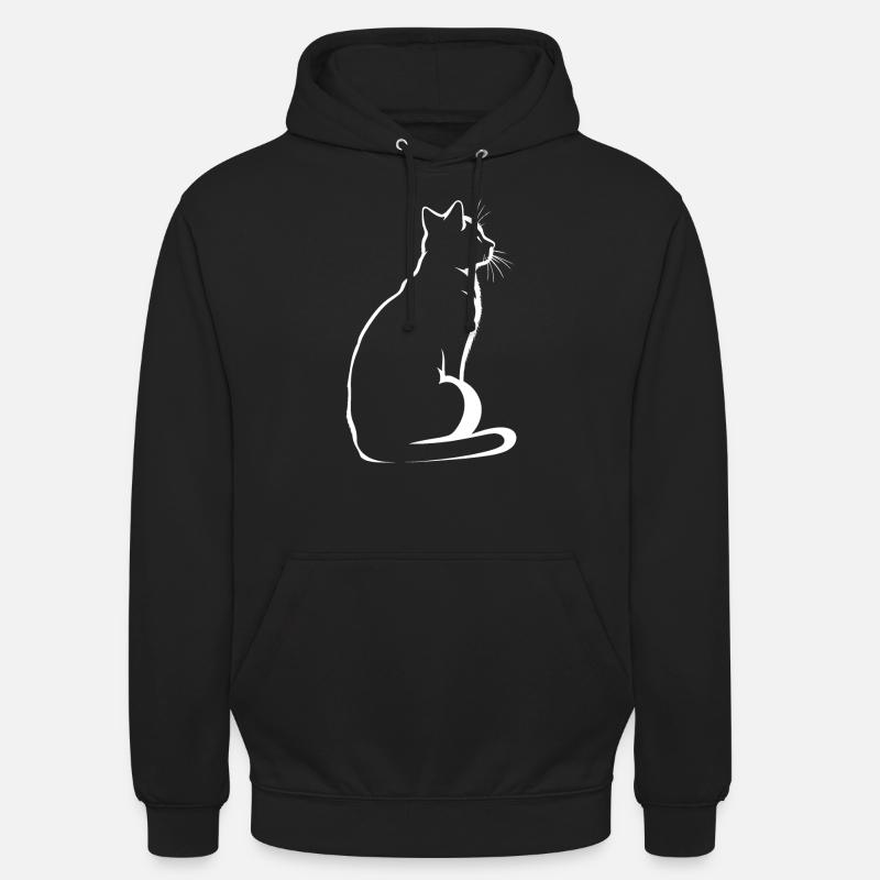 Chat, Motif De Chat - Sweat-shirt à capuche unisexe - noir
