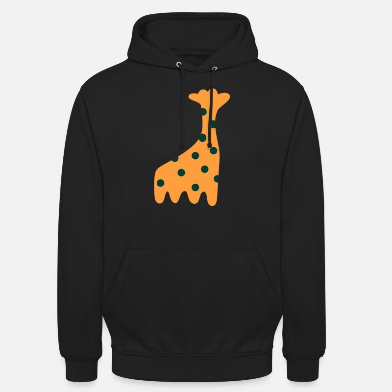 Süße orange Giraffe - Unisex Hoodie - Schwarz