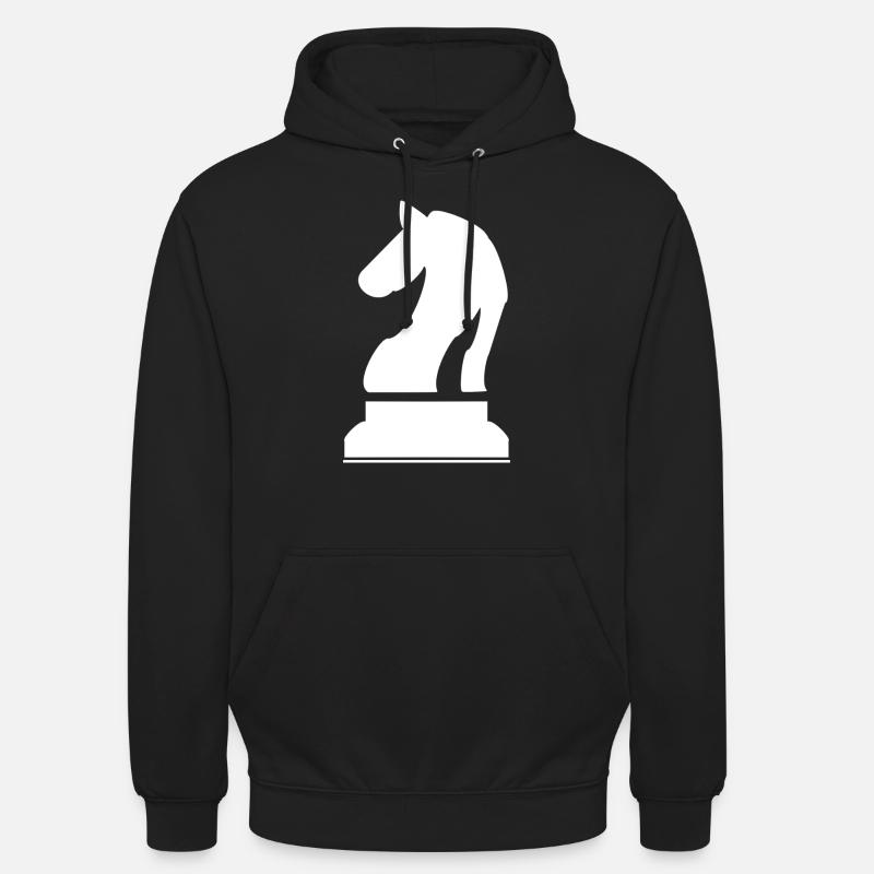 Springer (centered) - chess pieces - Unisex Hoodie - black