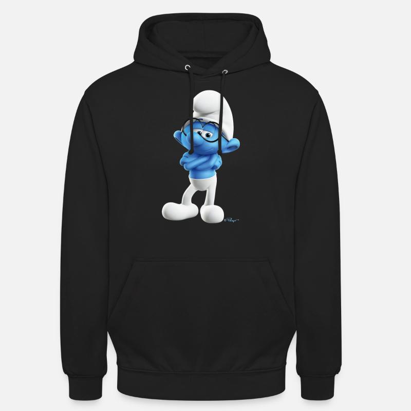 Smerfy Schlaubi Smerf - Bluza z kapturem typu unisex - czarny