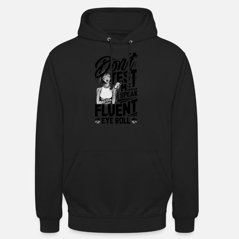 Roulement des yeux fluide Expressif - Sweat-shirt à capuche unisexe - noir