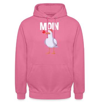 Moin Möwe - Unisex Hoodie - Pink - Vorne - Alina (178cm) & Michal (187cm)