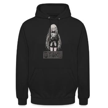 Anime teen otaku manga japan kawaii - Unisex Hoodie - Schwarz - Vorne - Alina (178cm) & Michal (187cm)