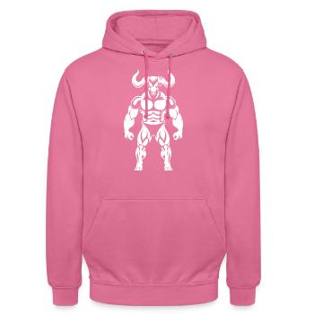 Minotauros - Unisex Hoodie - Pink - Vorne - Alina (178cm) & Michal (187cm)