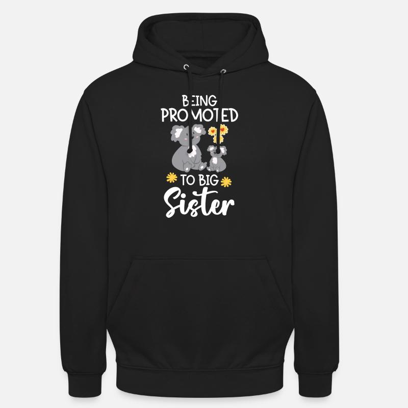 Befördert Zur Großen Schwester - Unisex Hoodie - Schwarz