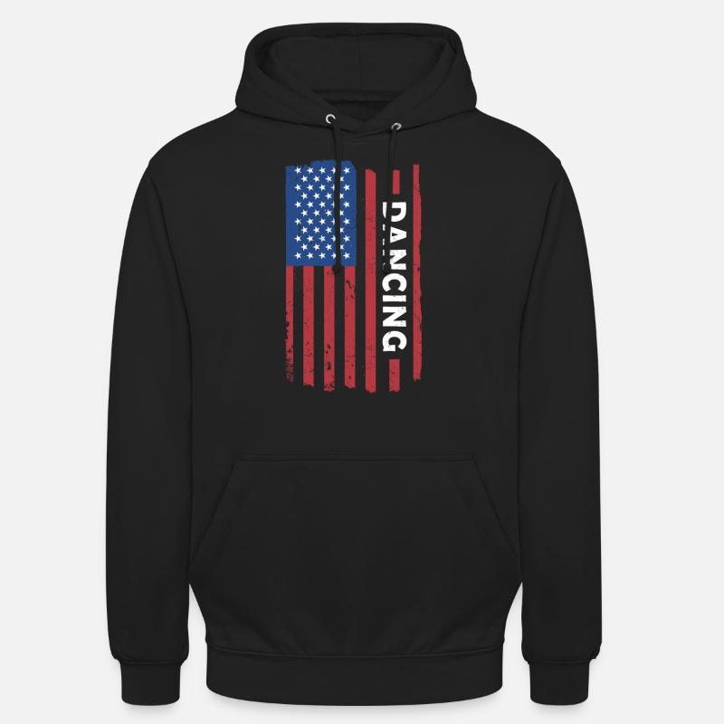 Dancer Us Flag Dancing - Unisex Hoodie - black
