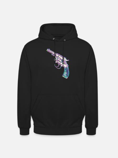 Bunter Revolver - Unisex Hoodie - Schwarz