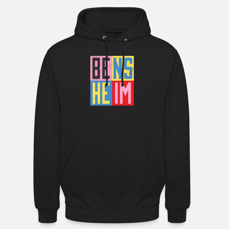 Conception des villes de Bensheim - Sweat-shirt à capuche unisexe - noir