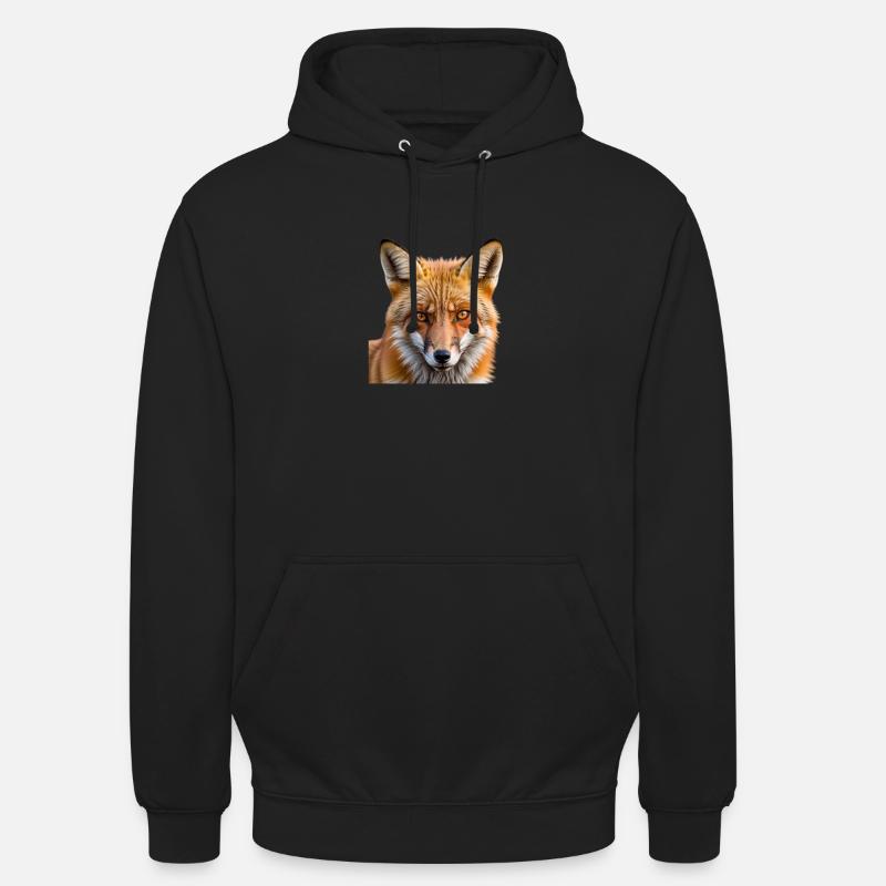 Fuchs Tierbild - Unisex Hoodie - Schwarz