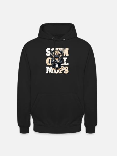 Pouty pug - Unisex Hoodie - black