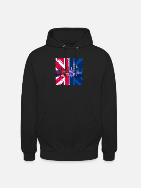 London Union Jack Skyline - Unisex Hoodie - black